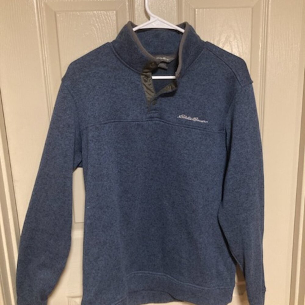 Large Blue Eddie Bauer Pullover Jacket